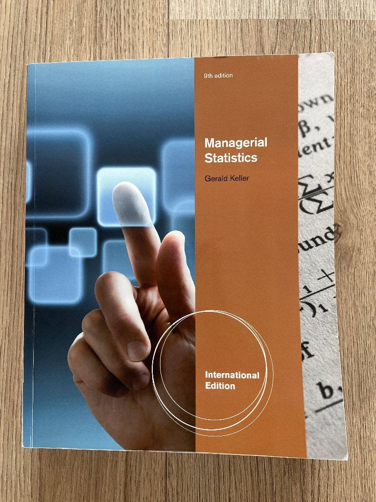 Managerial Statistics (9th International Edition), Boeken, Ophalen of Verzenden, Gerald Keller, Alpha, WO