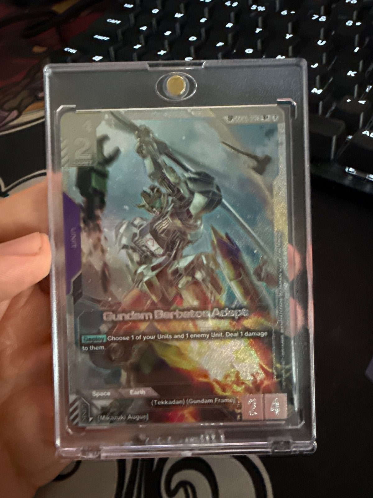 Gundam Barbatos Adapt R+ Gundam Card Game (Zonder Case), Ophalen of Verzenden, Zo goed als nieuw, Losse kaart, Foil