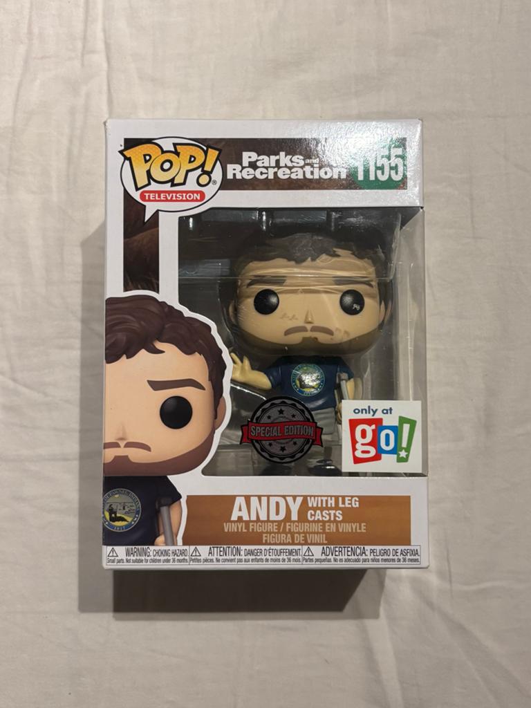 Funko Pop! Parks and Recreation Andy with Leg Casts, Ophalen of Verzenden, Nieuw