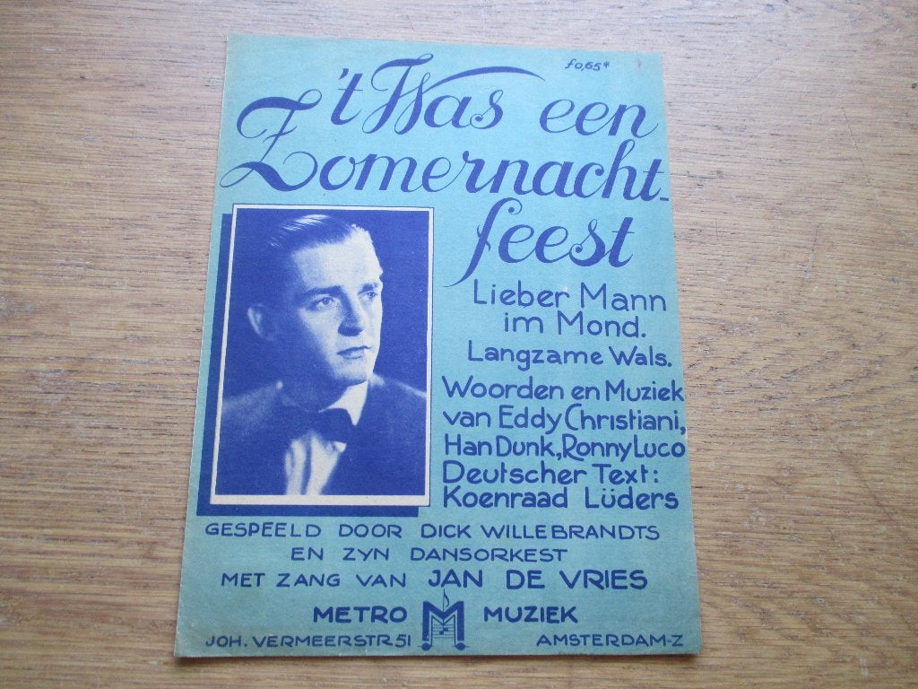 'T WAS EEN ZOMERNACHTFEEST, Muziek en Instrumenten, Ophalen of Verzenden, Gebruikt, Artiest of Componist, Populair