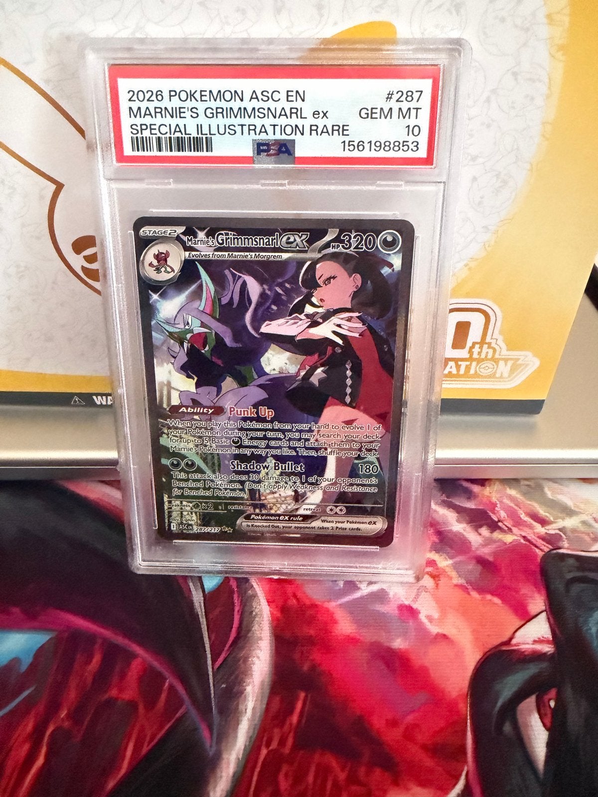 Marnie's Grimmsnarl ex Special Illustration Rare PSA 10, Ophalen, Nieuw, Losse kaart