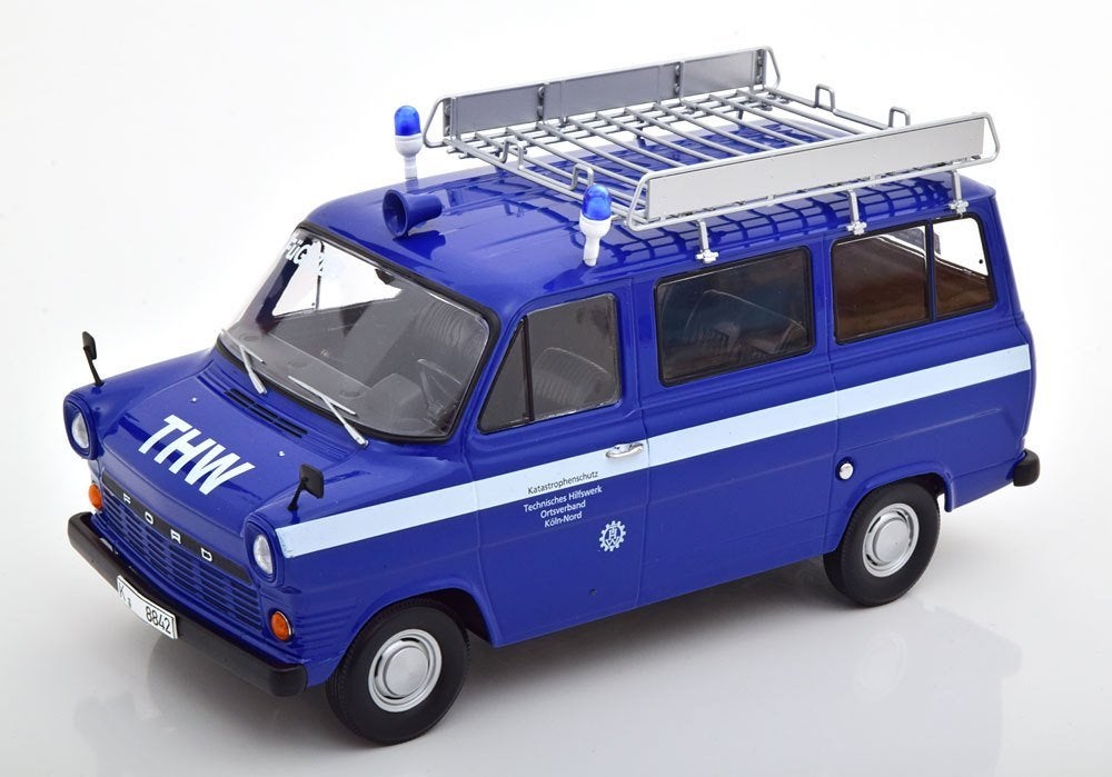 KK-Scale 1:18 Ford Transit Bus MK1 THW Köln 1965-1970 - NEW, Overige merken, Auto, KK-Scale, Nieuw