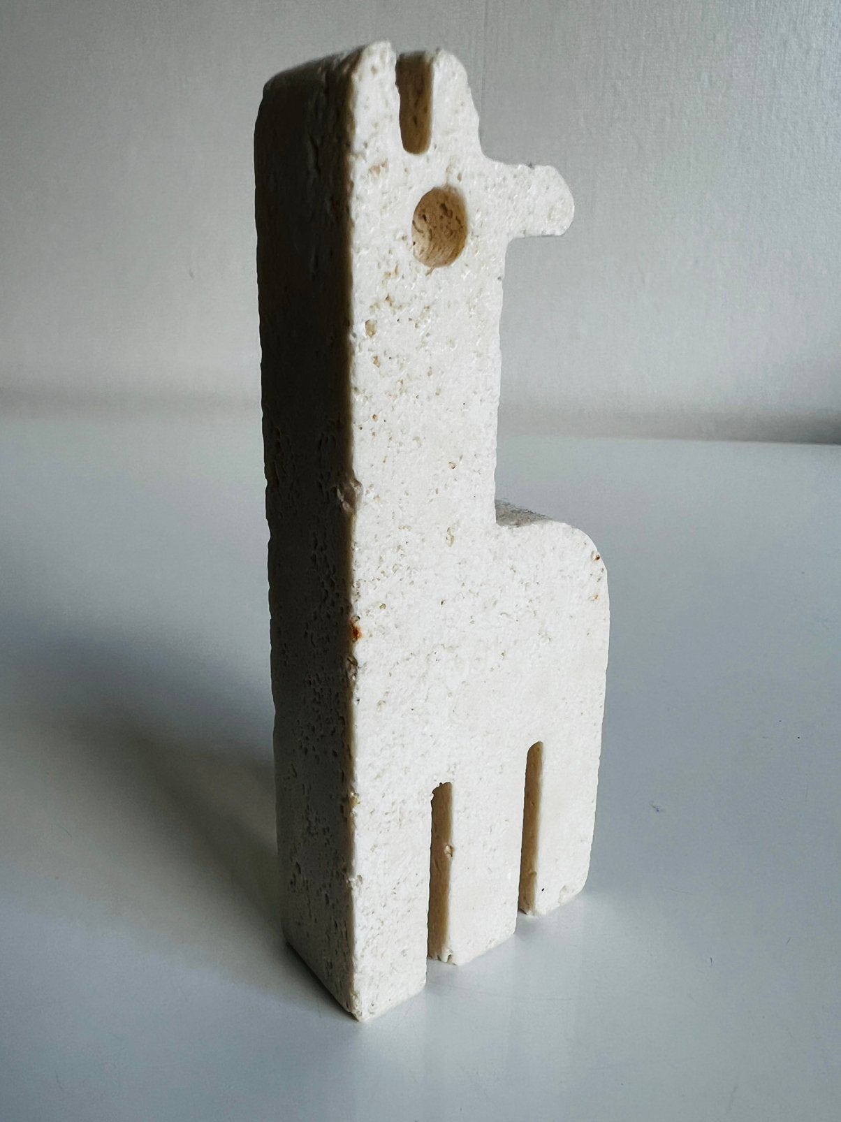 Vintage Enzo Mari Travertijn Giraffe~Fratelli Manneli 70’s, Ophalen of Verzenden