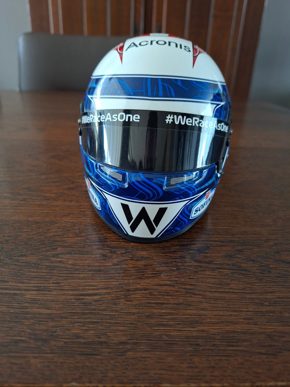 F1 Replica Helm Nicholas Latifi Williams Racing, Ophalen, Zo goed als nieuw, Formule 1