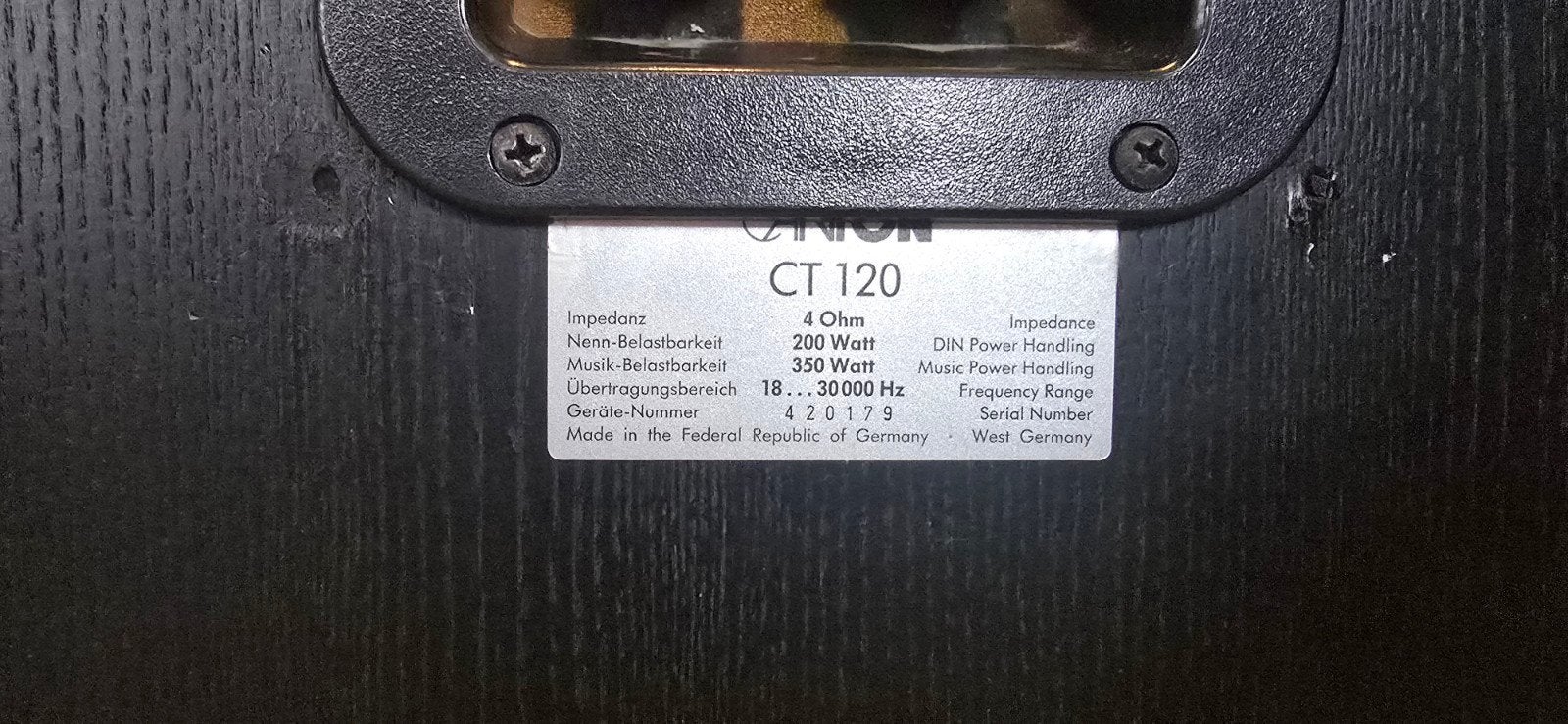 Canton ct120, Stereo speakers, Gebruikt, Ophalen, 150 watt of meer