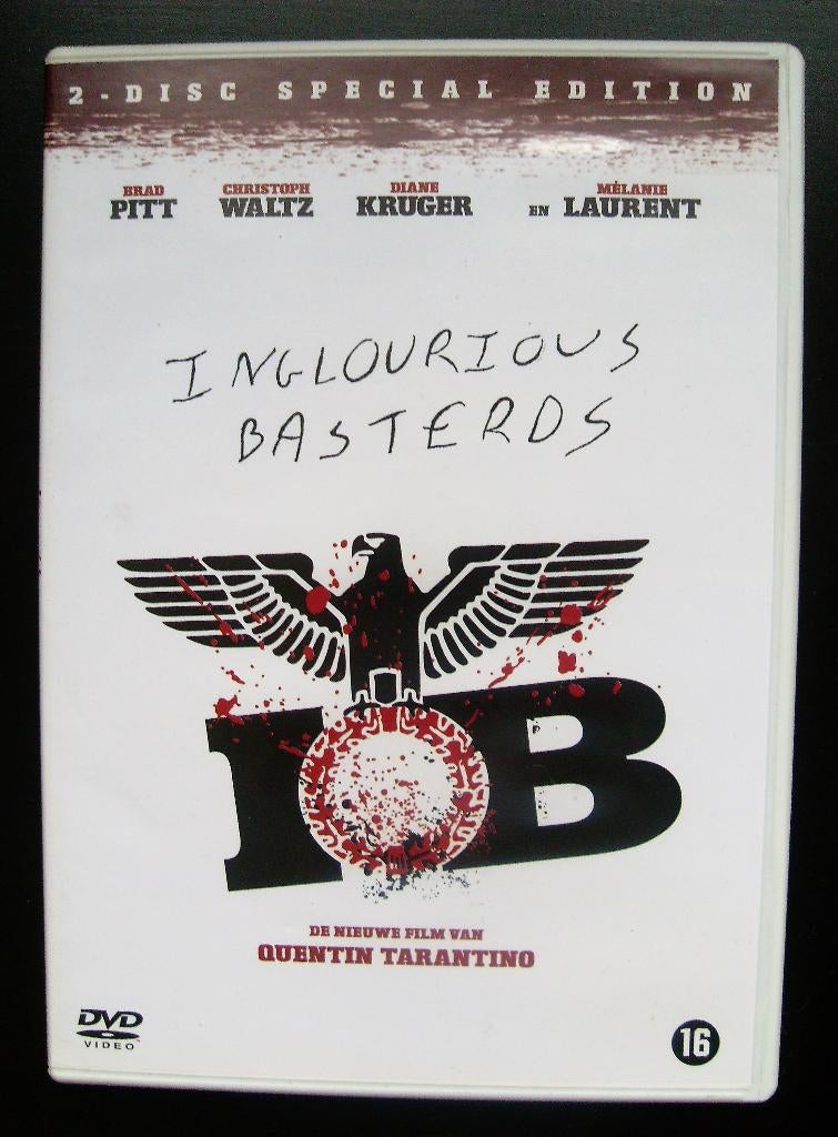 Inglourious Basterds (originele dvd's) Tarantino, Vanaf 16 jaar, Ophalen of Verzenden, Zo goed als nieuw, Oorlog