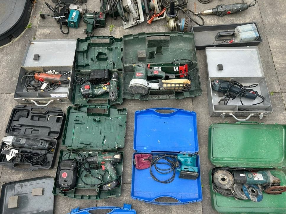 Partij gereedschappen makita bosch atlas copco metabo, Ophalen, Gebruikt, ., Diversen