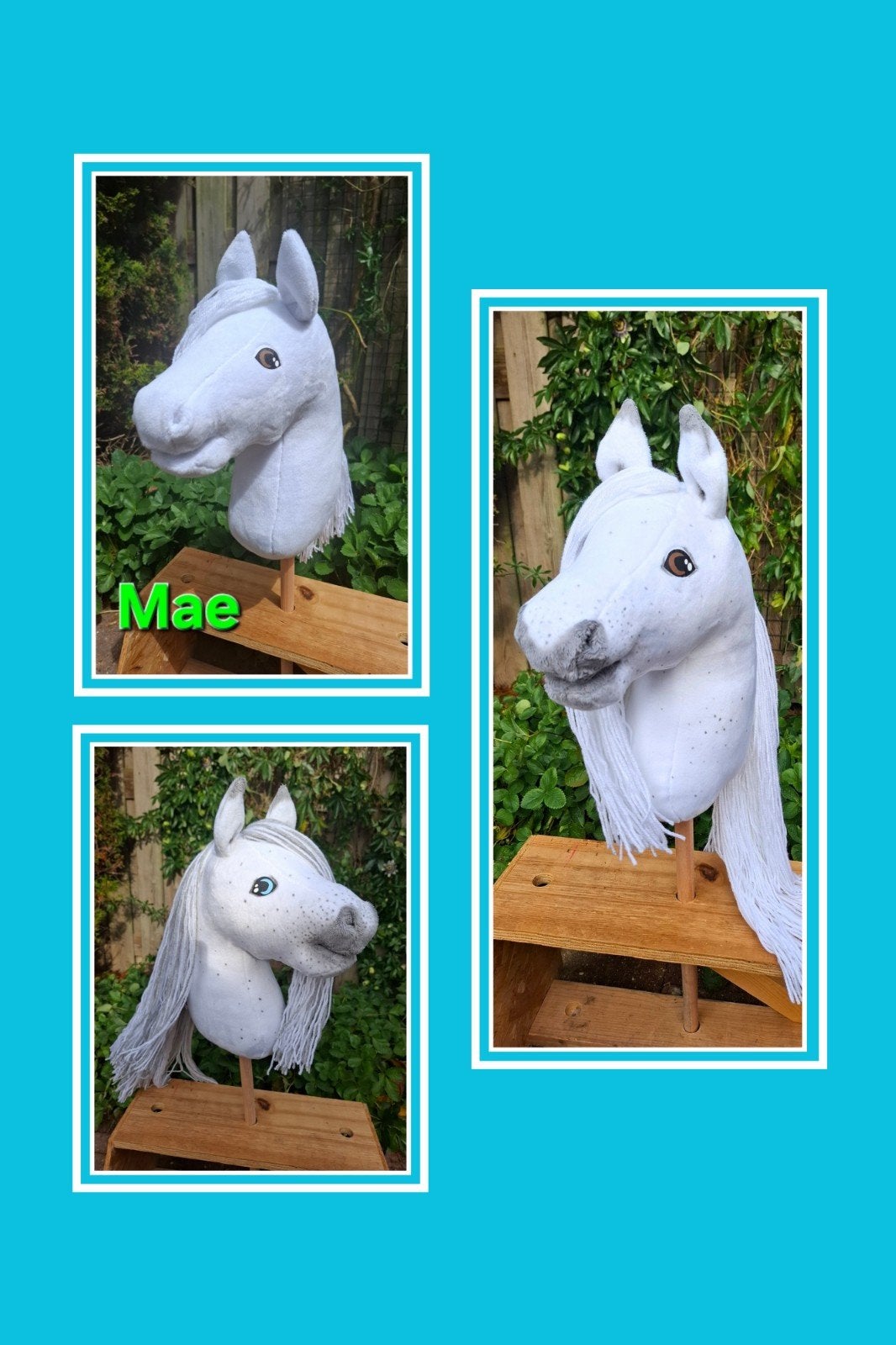 Witte hobbyhorse op voorraad, Nieuw, hobby horse, Ophalen of Verzenden, Nieuw, Jongen of Meisje