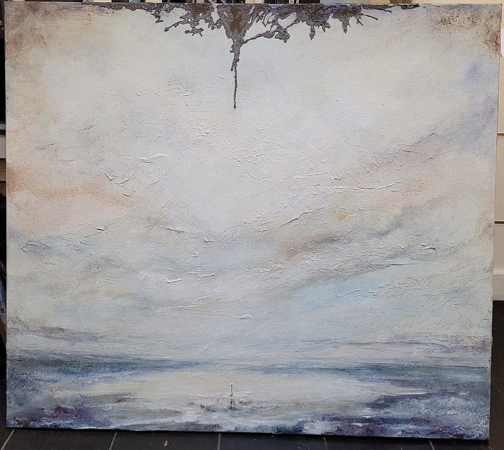 Mia MOREAU, Reflectie, Antiek en Kunst, Kunst | Schilderijen | Klassiek, Ophalen of Verzenden