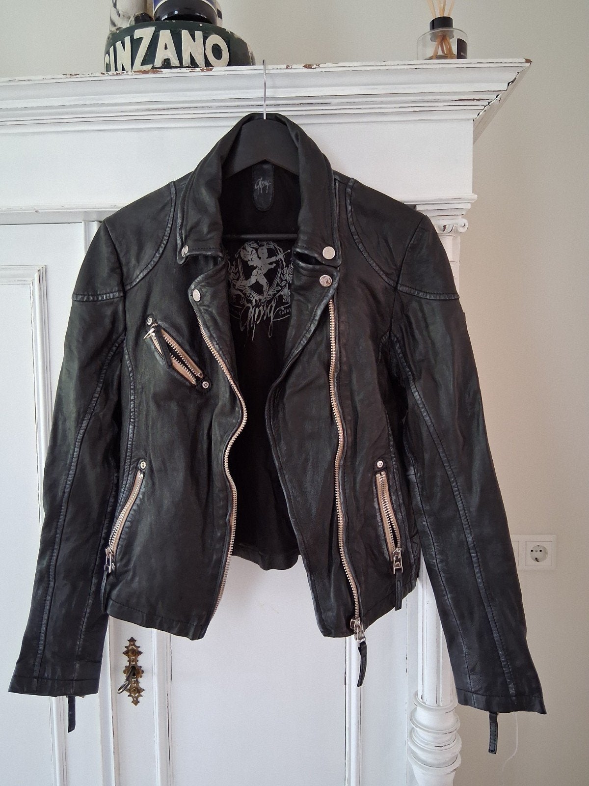 leren Gipsy jas dames, Ophalen of Verzenden, Zo goed als nieuw, Zwart