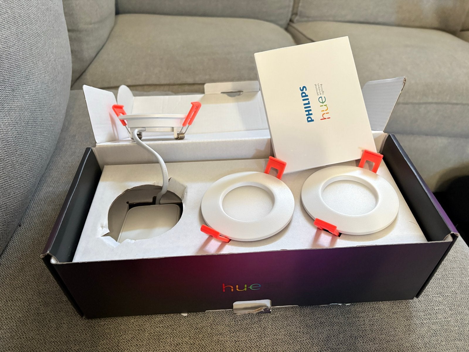 Philips Hue Slim Recessed Light S - White and Color Ambiance, Ophalen, Wit, Nieuw, Philips Hue