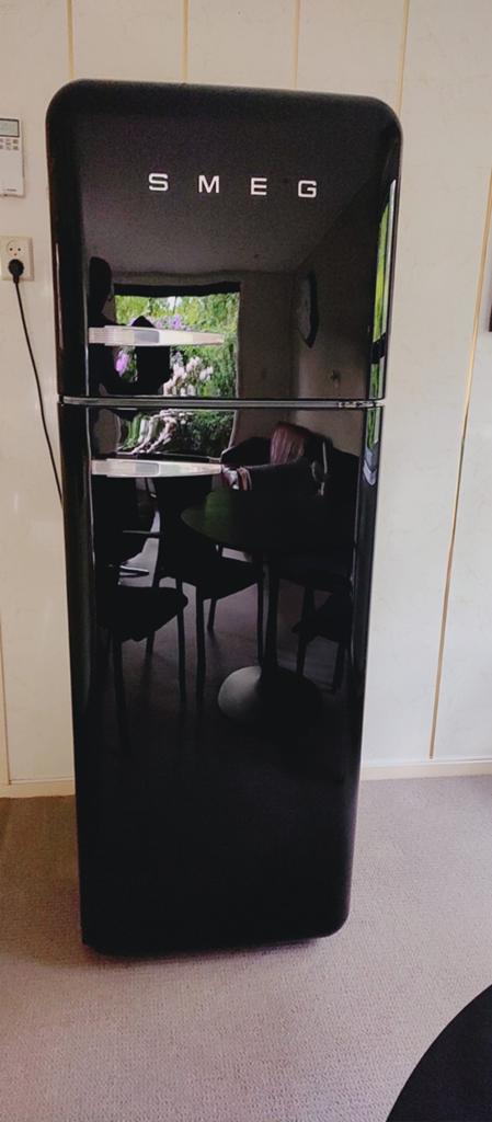 SMEG Koelkast zwart, FAB30RBL5, Witgoed en Apparatuur, Koelkasten en IJskasten, Ophalen, 200 liter of meer, 160 cm of meer, Zo goed als nieuw