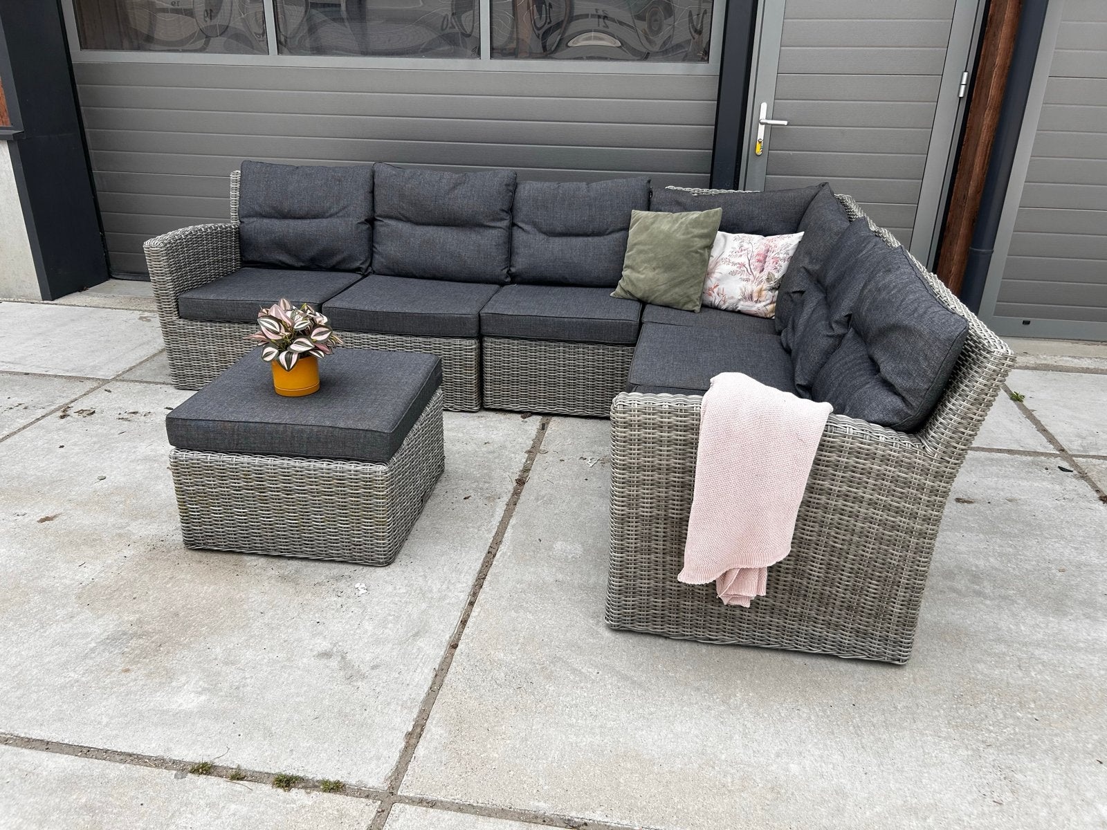 FORZA Loungeset - Perfecte staat, uitwasbare kussens, Tuin en Terras, Tuinsets en Loungesets, Ophalen, Meer dan 8 zitplaatsen