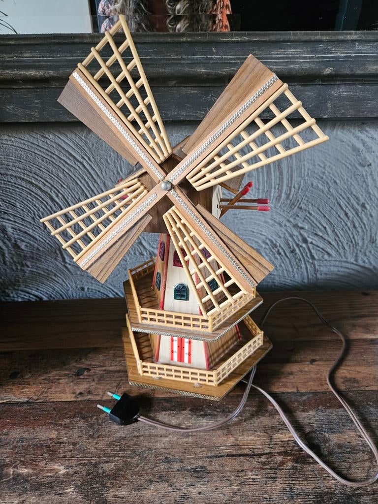 Decoratieve Houten Windmolen met Verlichting, Ophalen of Verzenden, Gebruikt
