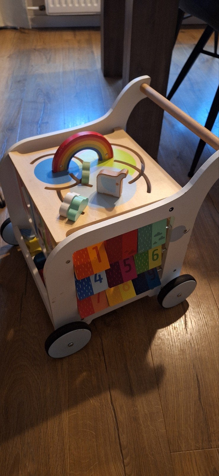 Stevige houten loopwagen, Ophalen, Gebruikt, Duw- of Trekspeelgoed