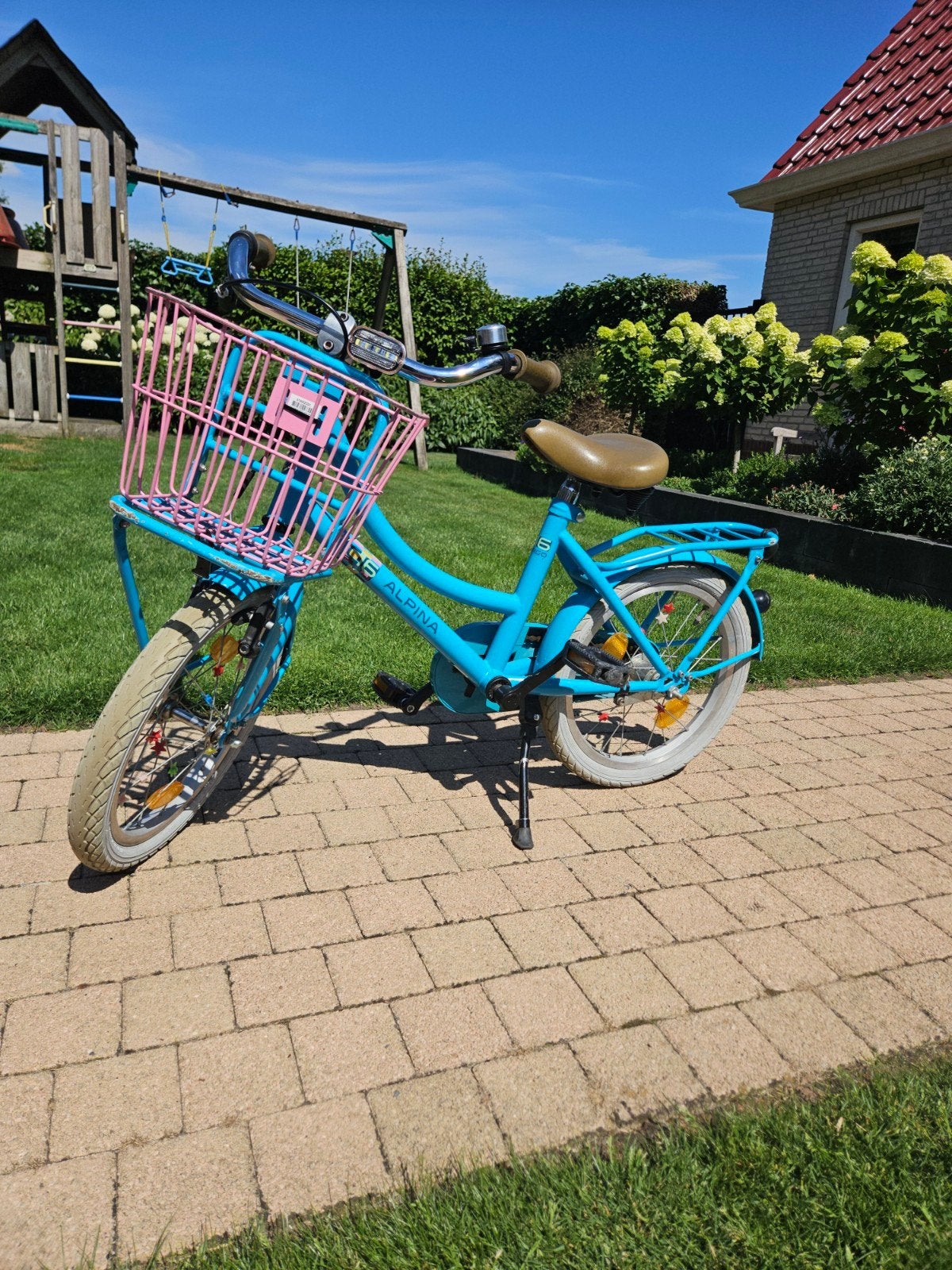 Alpina kinderfiets 16 inch met mandje, Ophalen, Gebruikt, 16 tot 20 inch, Alpina