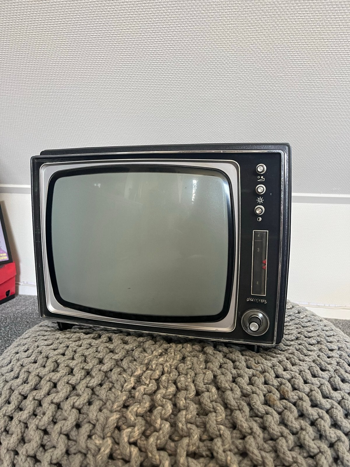 Vintage Philips zwart-wit televisie (X12T), Ophalen, Gebruikt, Minder dan 40 cm, Philips