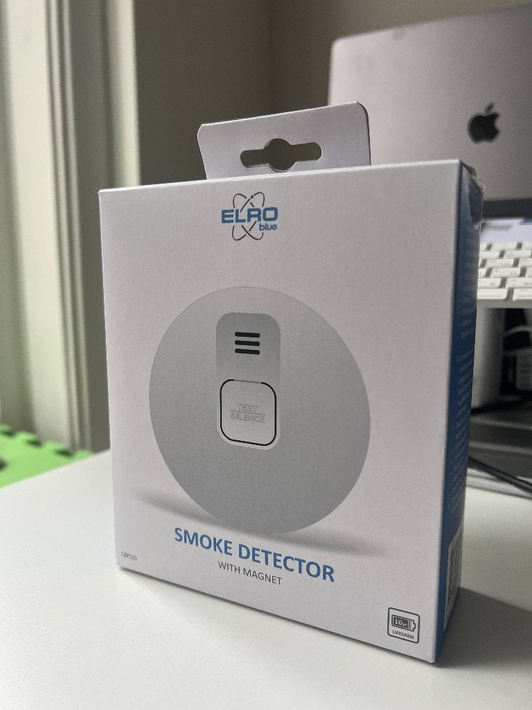 ELRO Blue Line CBFS25 Smoke Detector with magnet (10 years), Detector, Sensor of Melder, Nieuw, Ophalen of Verzenden, Rook