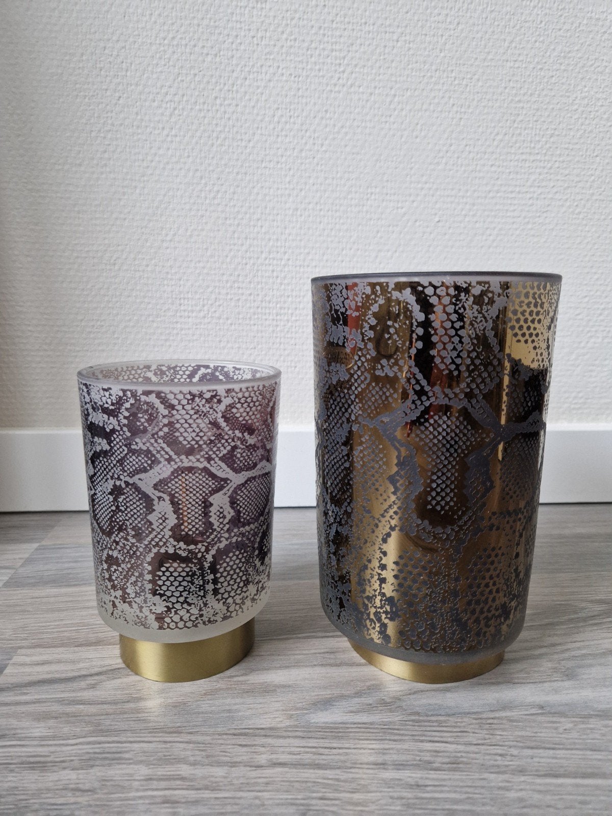 Tafellamp LED Snake Glas Grijs - Light & Living, Ophalen, Zo goed als nieuw