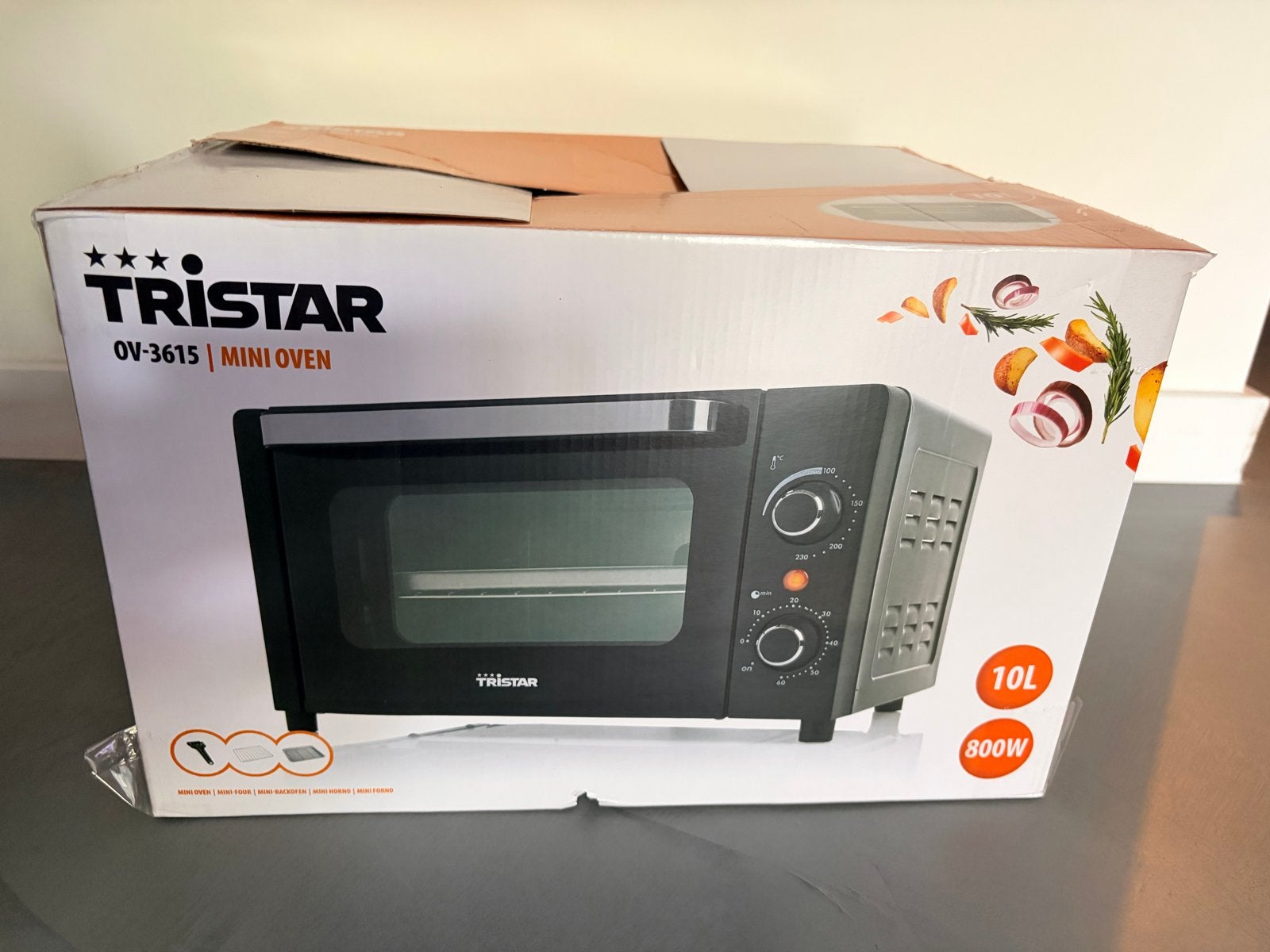 Tristar Mini-oven OV-3615 - 800W - 10L, Caravans en Kamperen, Ophalen, Zo goed als nieuw