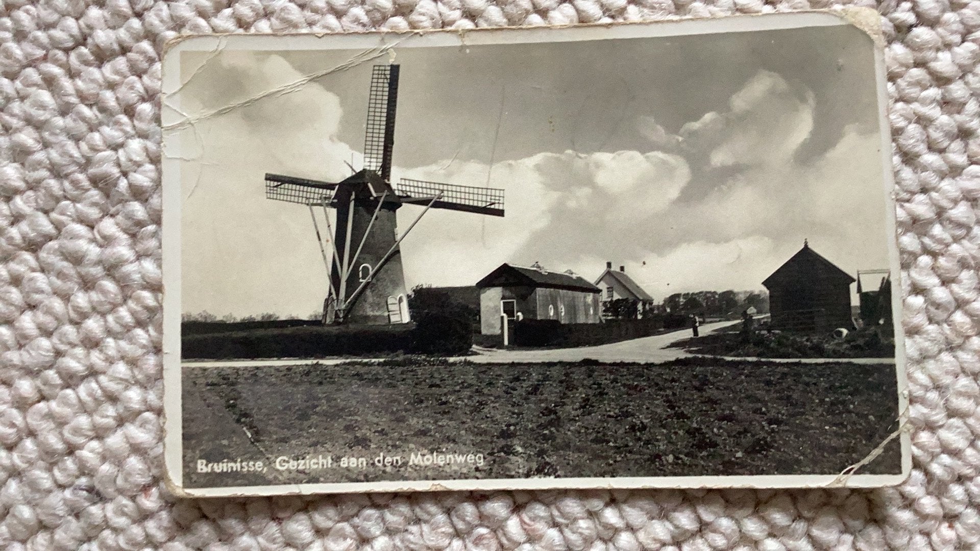 Ansichtkaart Bruinisse Gezicht aan den Molenweg. 988, Ophalen of Verzenden, 1940 tot 1960, Gelopen, Zeeland