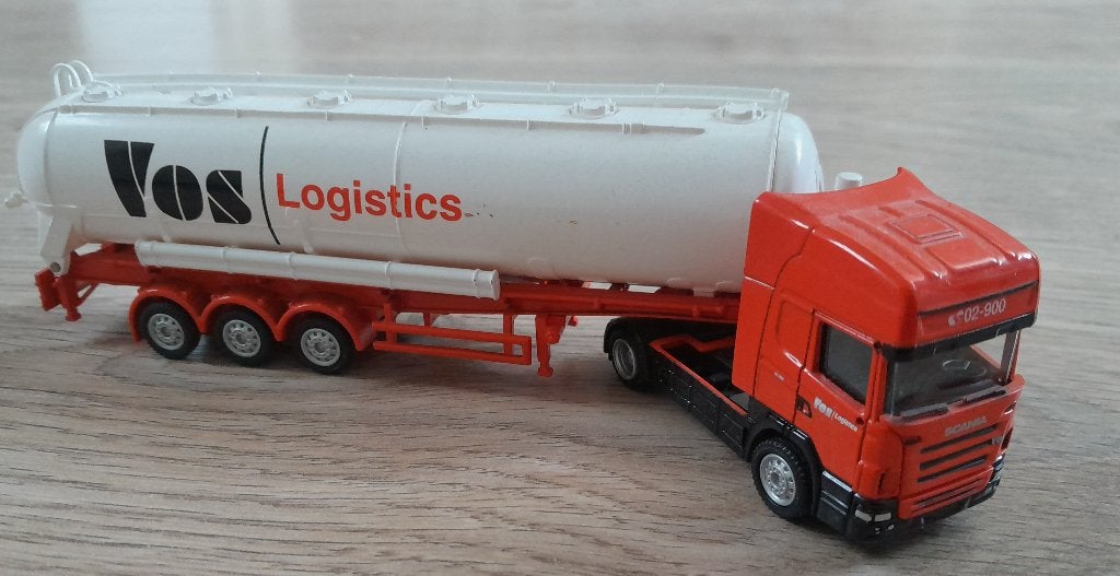 Schaalmodel Scania truck en trailer Vos Logistics, Ophalen of Verzenden, Gebruikt, Bus of Vrachtwagen, Overige merken