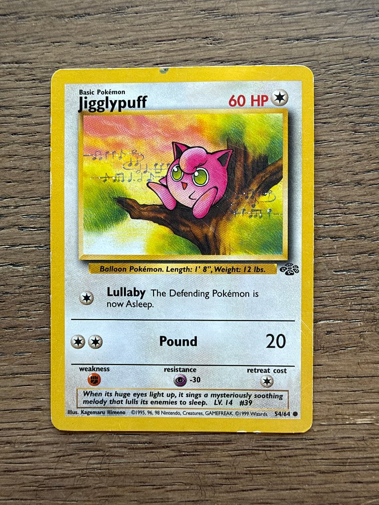 Pokémon Jigglypuff 54/64 Jungle 1999 Vintage WOTC, Ophalen of Verzenden, Zo goed als nieuw