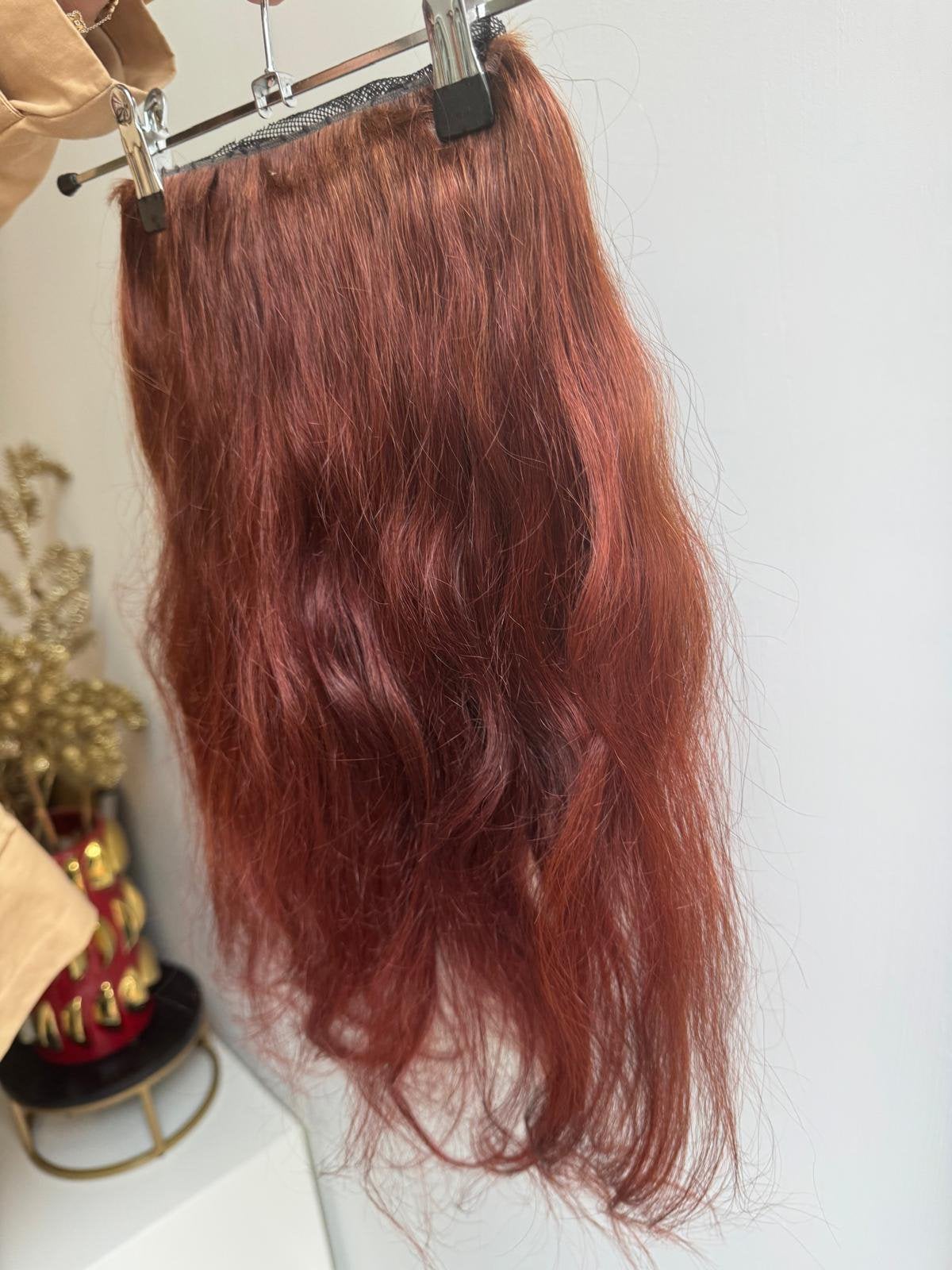 Golvend Haarstuk van Echt Haar - 60 cm, Ophalen of Verzenden, Gebruikt, Pruik of Haarverlenging