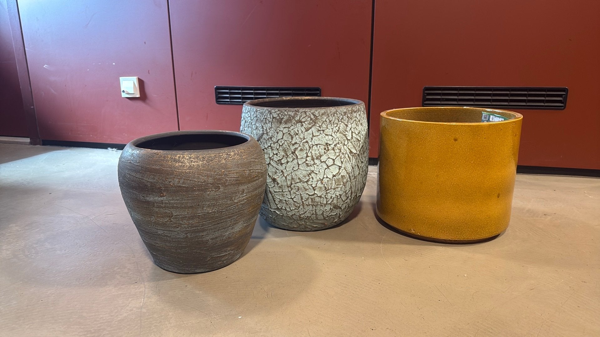 Bloempotten, Kunststof, Rond, Zo goed als nieuw, Minder dan 40 cm