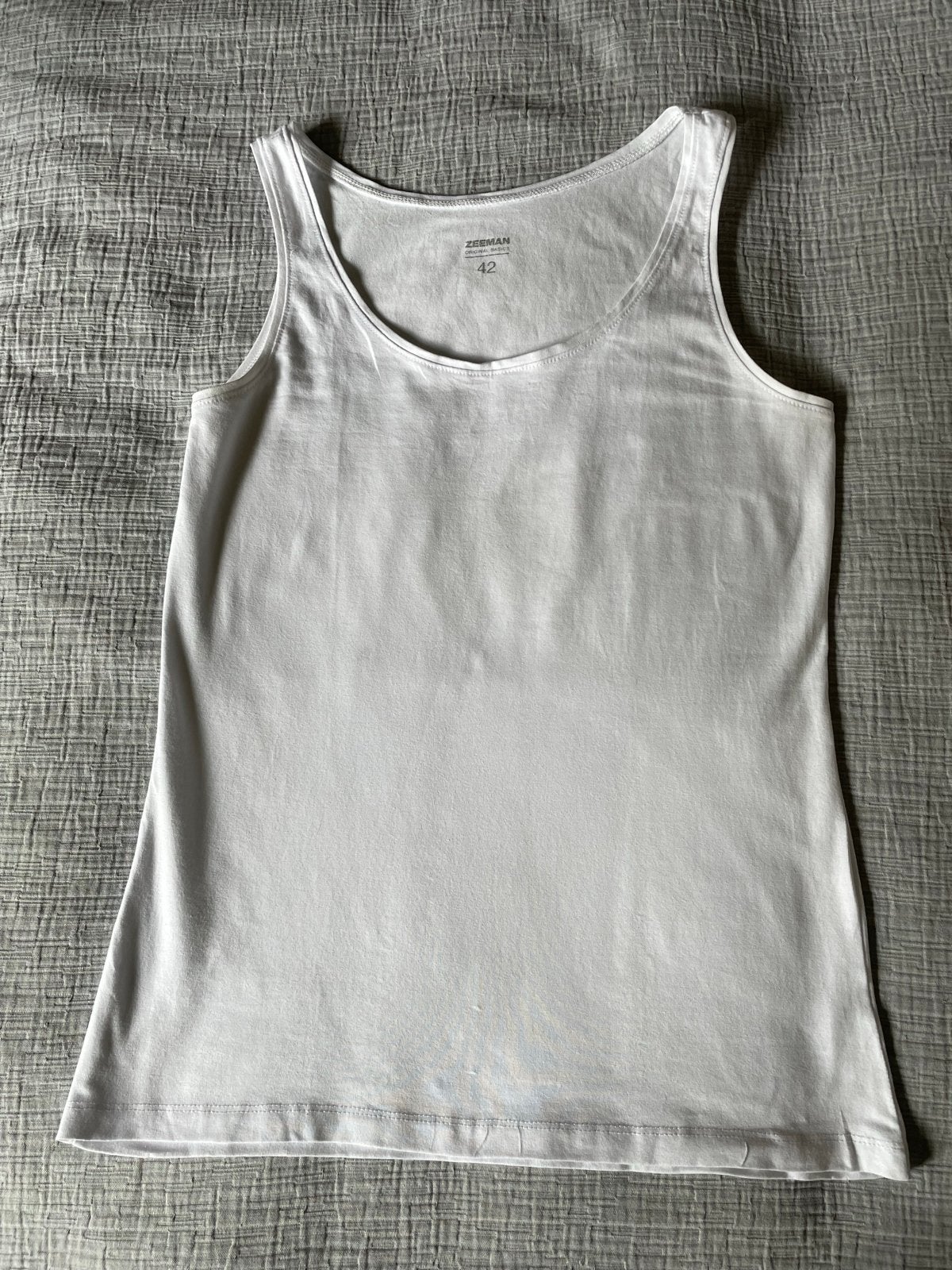 Witte Zeeman top maat 42, Wit, Maat 42/44 (L), Ophalen of Verzenden, Zonder mouw