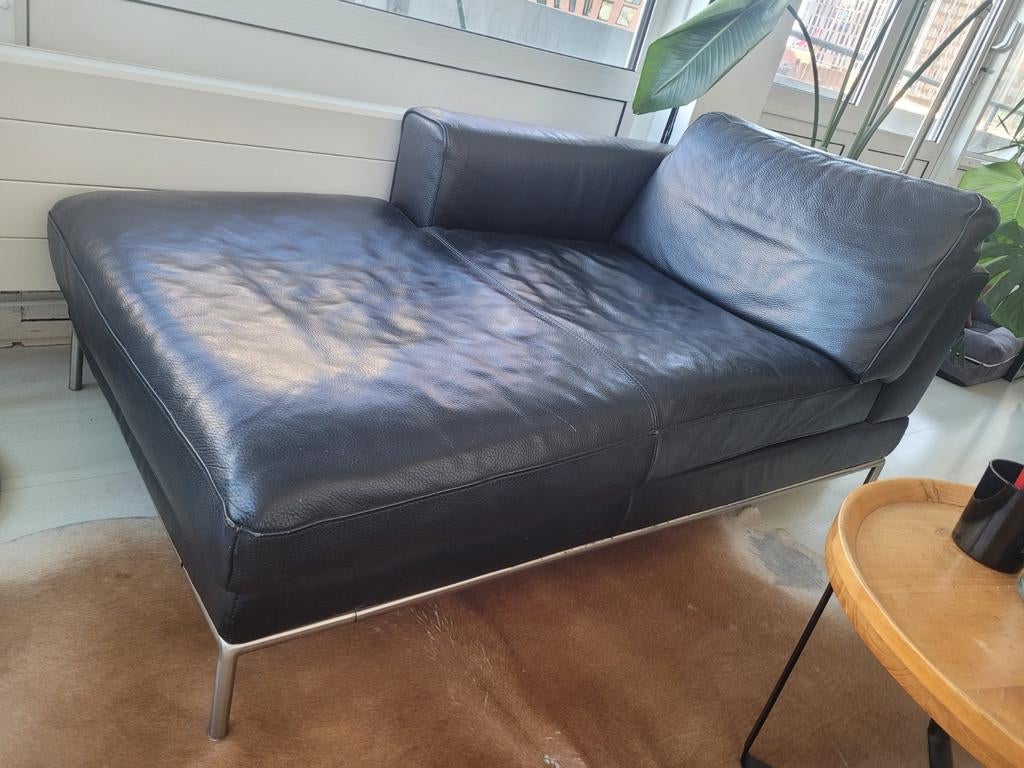 Ruime chaise longue Ikea Arild, nerfleer, Huis en Inrichting, Ophalen, Gebruikt, Eenpersoons, Leer
