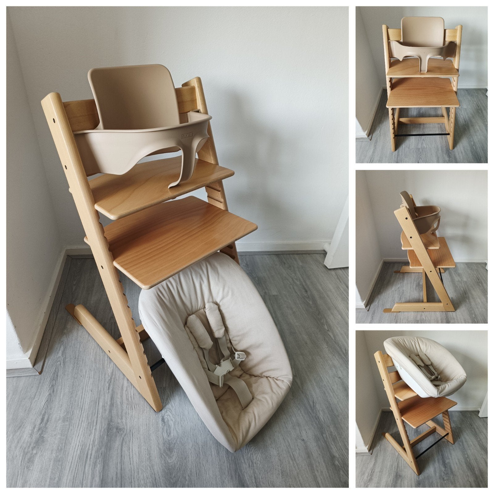 ZGAN! Stokke Tripp Trapp naturel met babyset en newbornset, Kinderen en Baby's, Kinderstoelen, Meegroeistoel, Ophalen of Verzenden