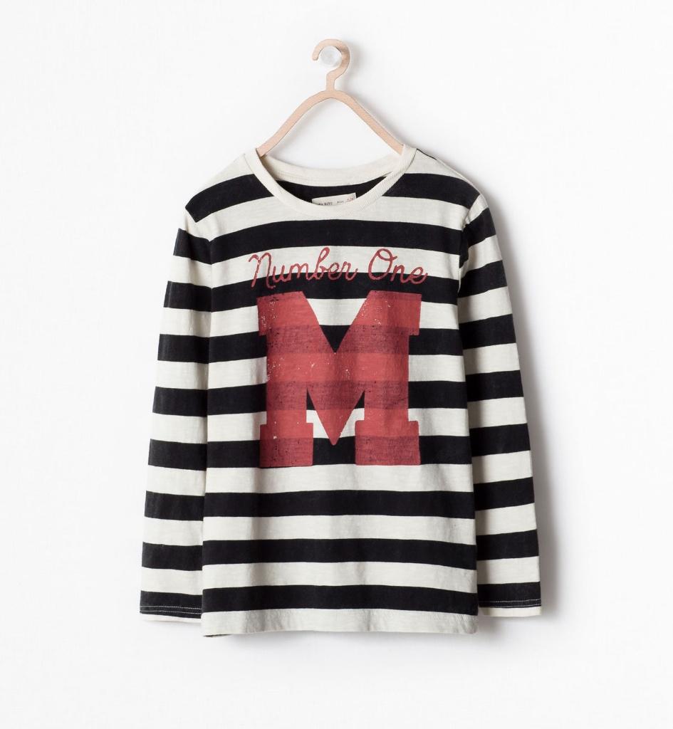 Zara longsleeve shirt met strepenprint bretonse streep 122, Meisje, Nieuw, Ophalen of Verzenden, Zara