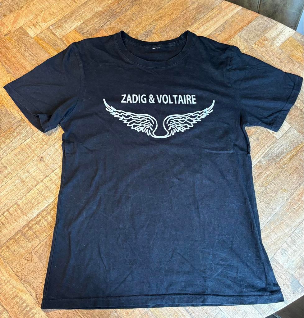 Zadig & Voltaire T-shirt Wings Logo S GEDRAGEN, Zwart, Ophalen of Verzenden, Korte mouw, Maat 36 (S)