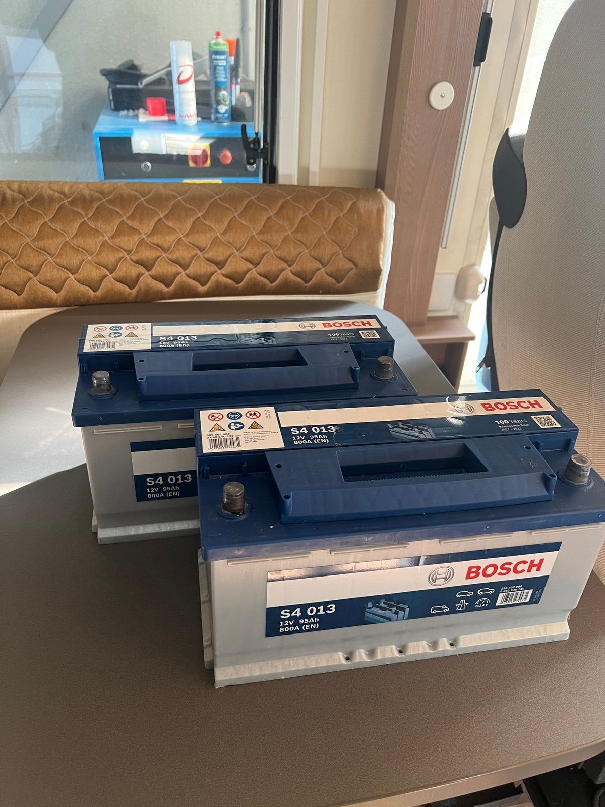 2x 95 bosch agm accu’s, Ophalen, Gebruikt