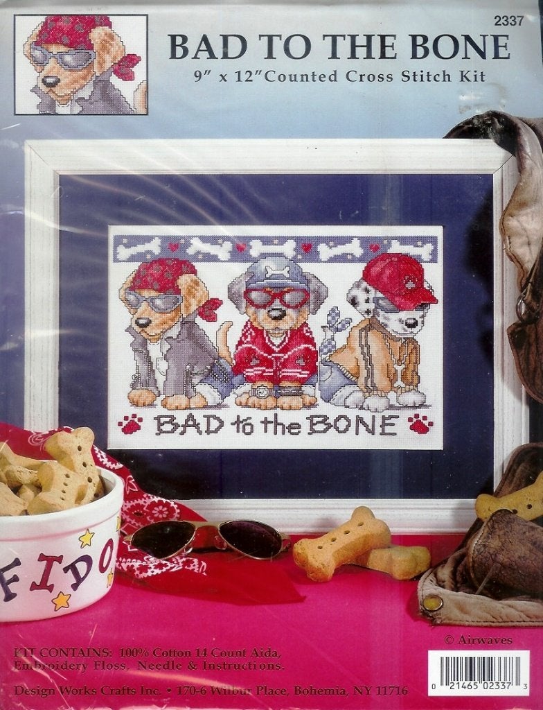Cado designw. borduurpakket  BAD TO THE BONE, Ophalen of Verzenden, Nieuw, Handborduren, Borduurpakket