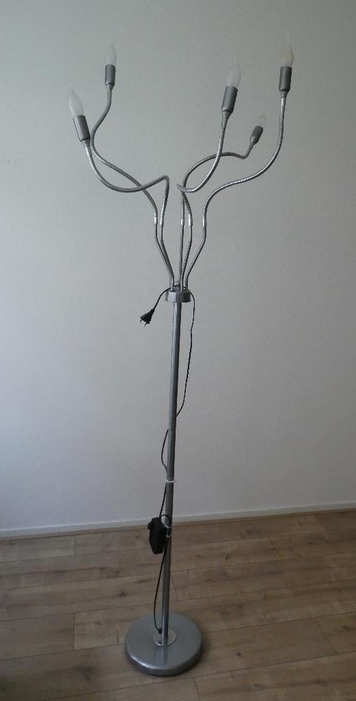 5-armige Staande/vloerlamp, Huis en Inrichting, Lampen | Vloerlampen, Ophalen, Gebruikt, Metaal, 150 tot 200 cm
