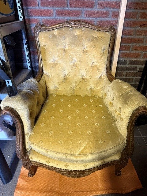Fauteuil Louis XV vintage antiek, Antiek en Kunst, Antiek | Meubels | Stoelen en Banken, Ophalen