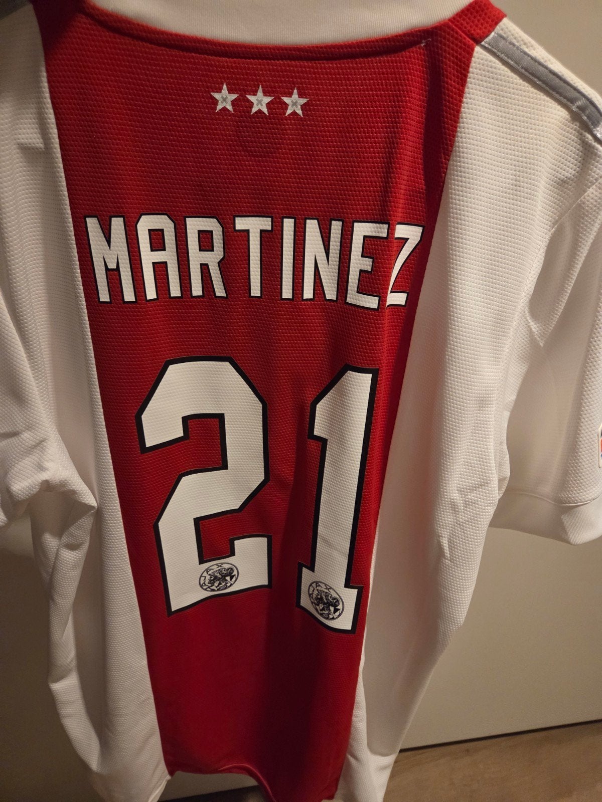Origineel Ajax shirt - Martinez - met patches - Maat L, Ophalen of Verzenden, Nieuw, Ajax, Shirt