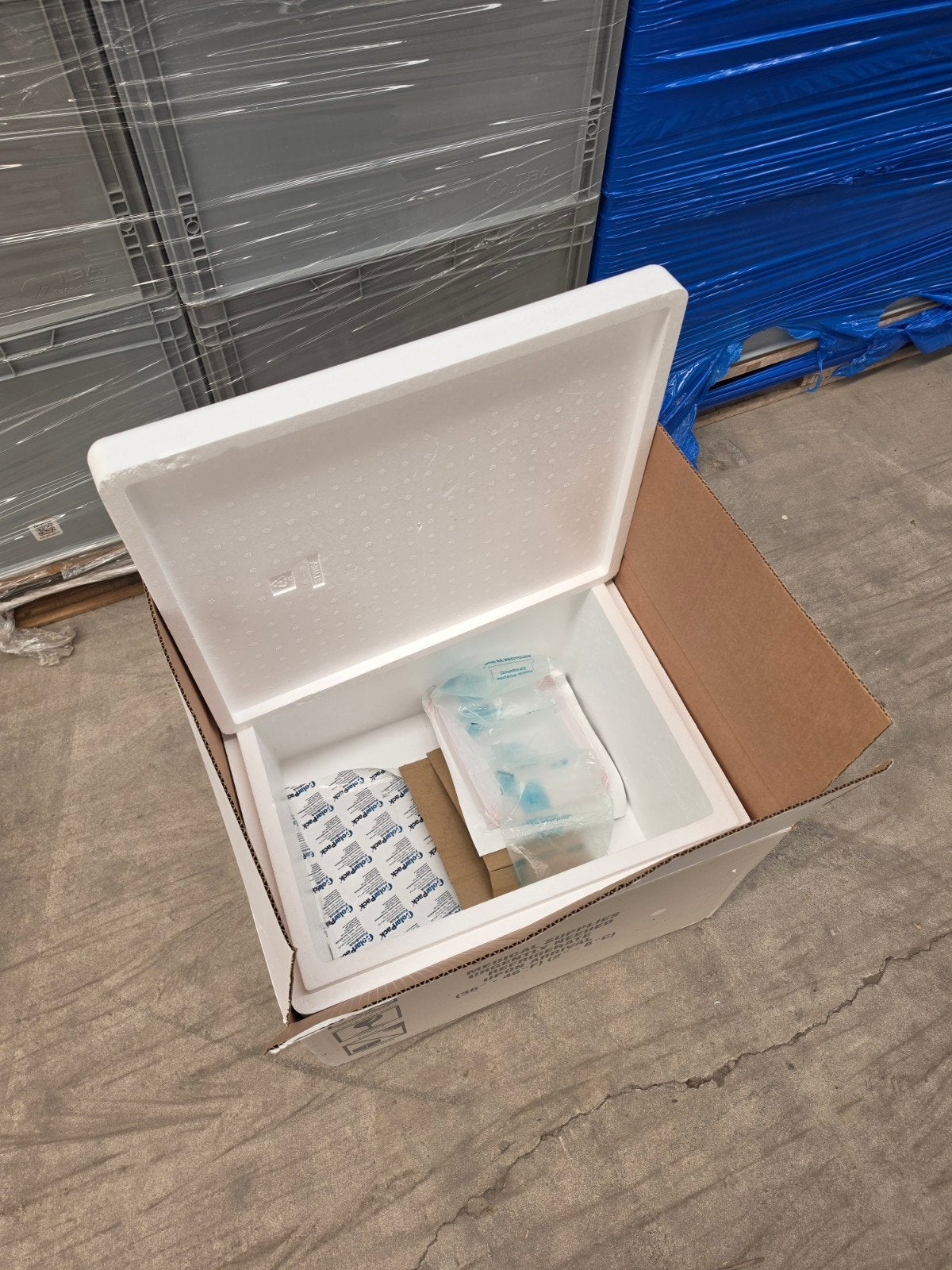 Thermobox 56x46x34cm wit met koelunit (Polarpack/Foambrick)