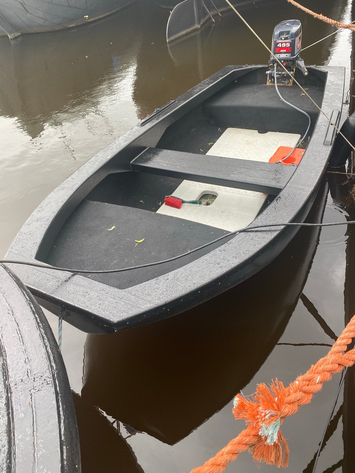Polyester riva visboot/sloep met Selva 25pk buitenboordmotor, Watersport en Boten, Motorboten en Motorjachten, Overige merken