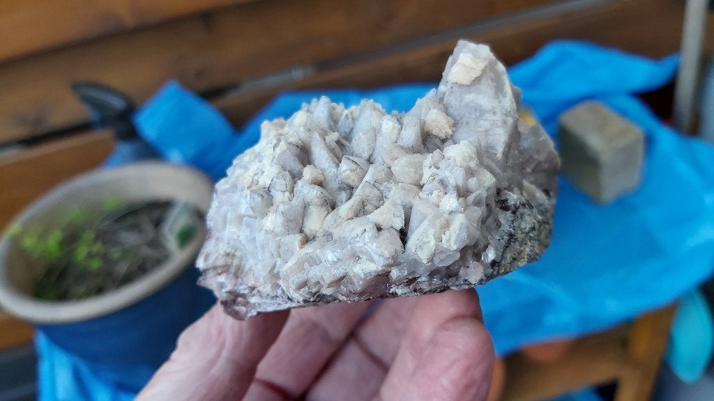 RB239 Calciet Holzen groeve Duitsland verzameling Collectie, Ophalen of Verzenden, Mineraal