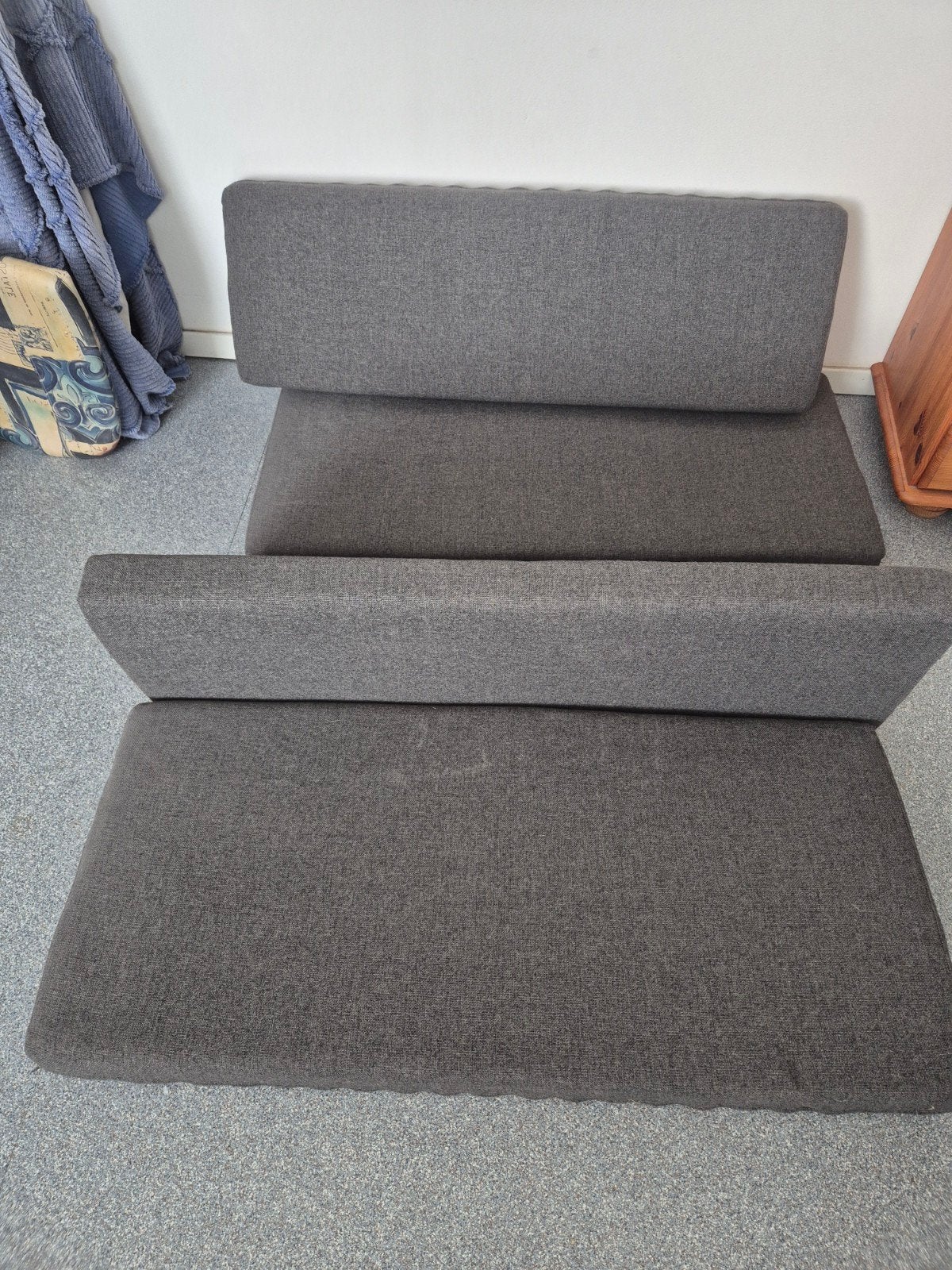 Grijze uitwasbare kussens voor camper (set van 2), Ophalen