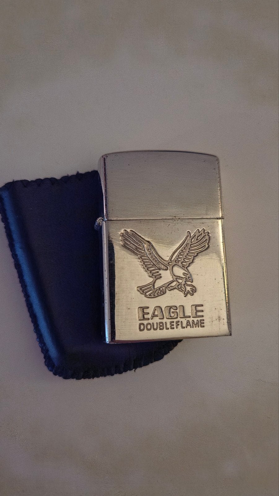 Eagle Doubleflame Aansteker - Zilverkleurig, Verzamelen, Ophalen of Verzenden, Gebruikt, Aansteker