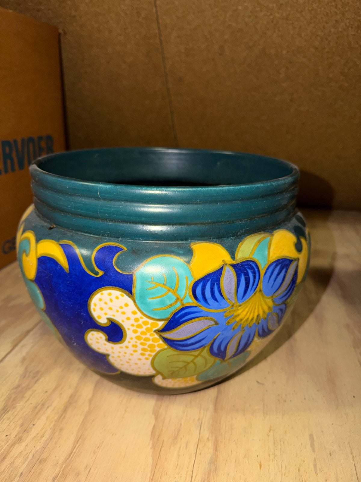 Zeldzame Gouda Holland bloempot W. Rummel 1931, Antiek en Kunst, Antiek | Keramiek en Aardewerk, Ophalen