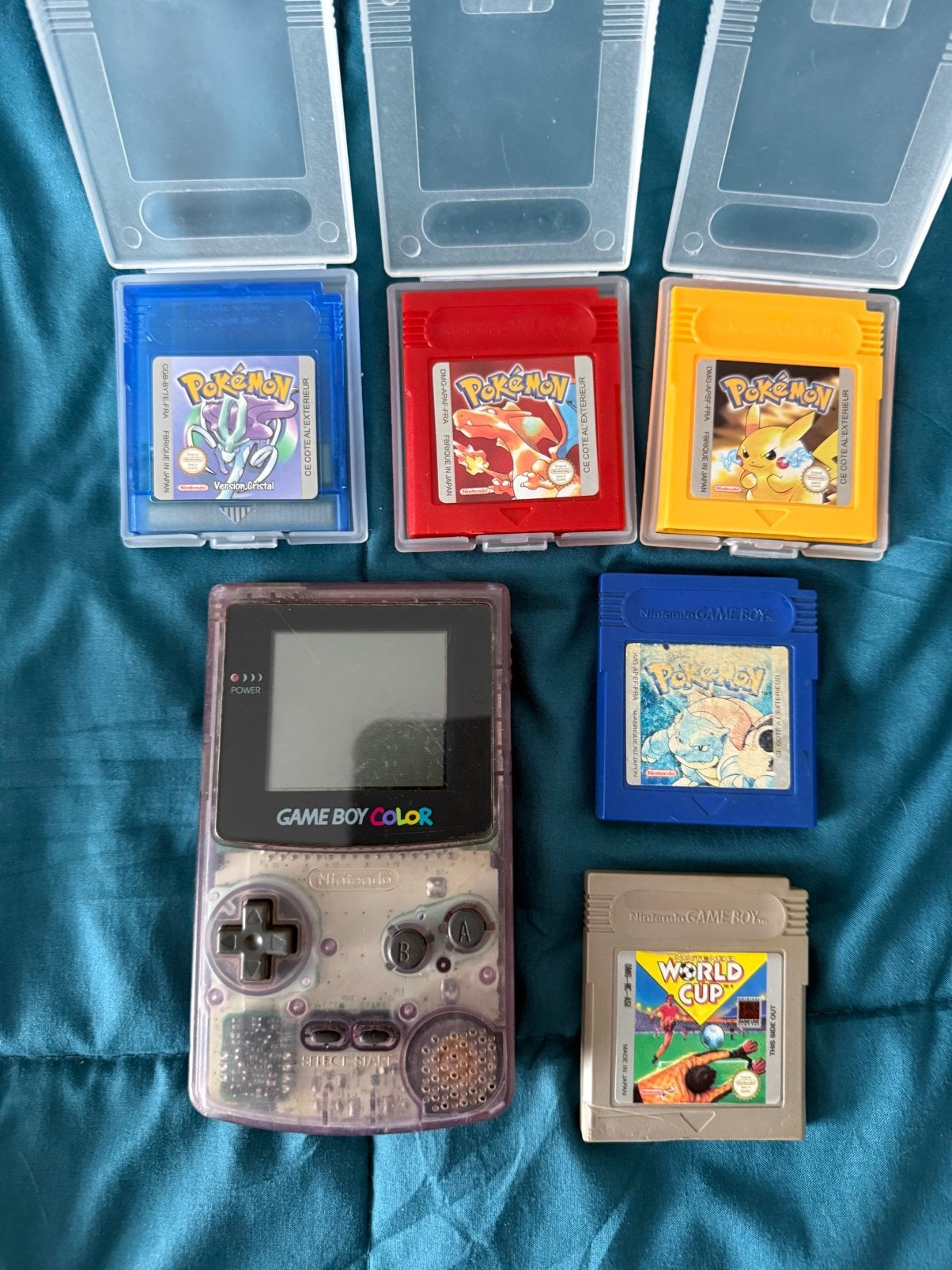 Nintendo game boy met 5 speelkaarten, Spelcomputers en Games, Ophalen of Verzenden, Zo goed als nieuw, Game Boy Color