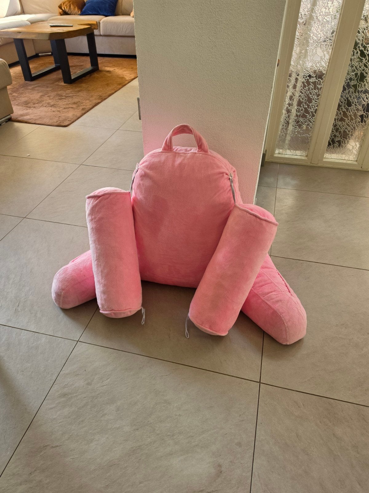 Comfortabel  zitkussen voor in bed, Ophalen, Zo goed als nieuw, Roze, Overige vormen