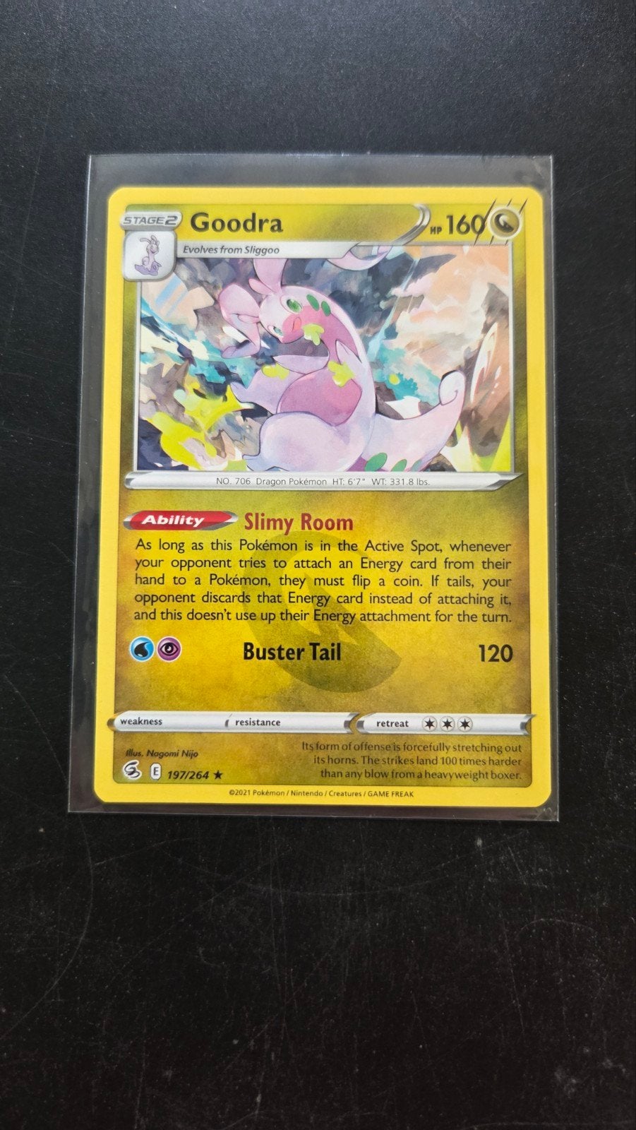 Goodra 197/264 (Rare) - Fusion Strike Pokémon Kaart, Verzenden, Zo goed als nieuw, Losse kaart