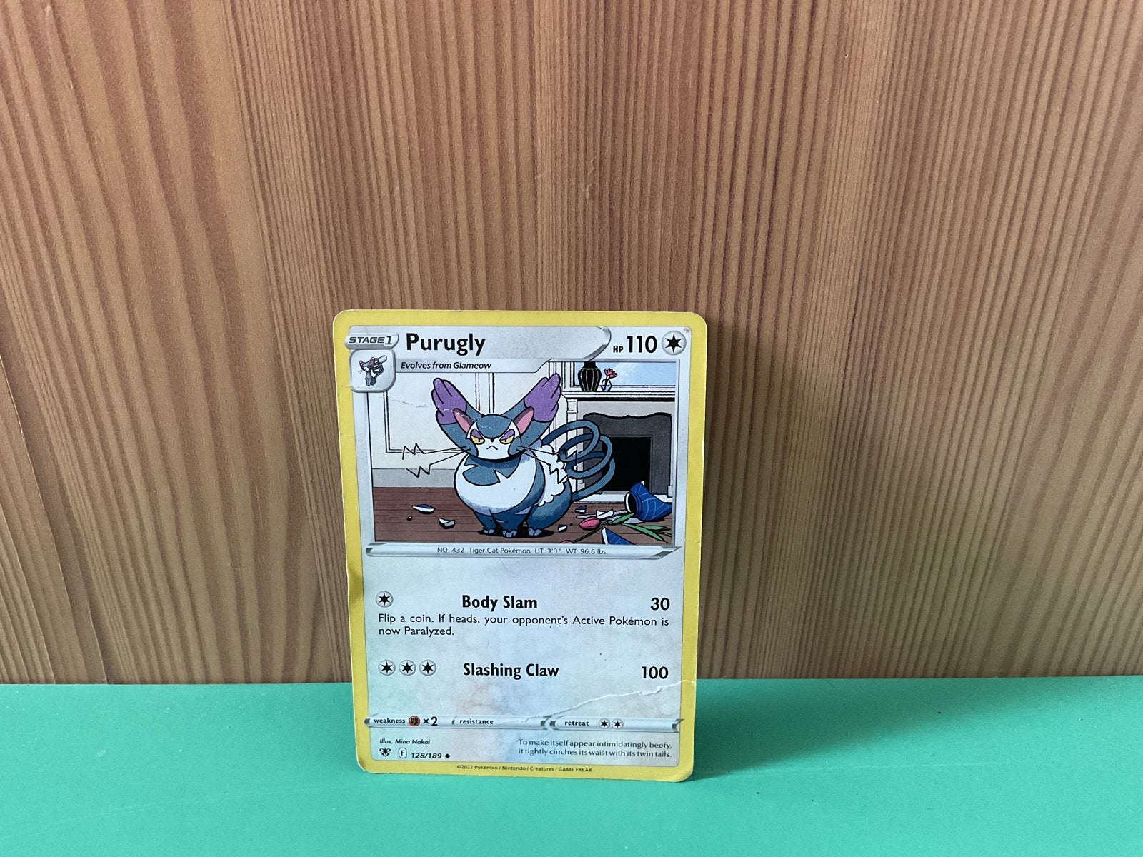 Pokémon Kaart Purugly 110 HP - Stage 1, Ophalen, Zo goed als nieuw, Losse kaart