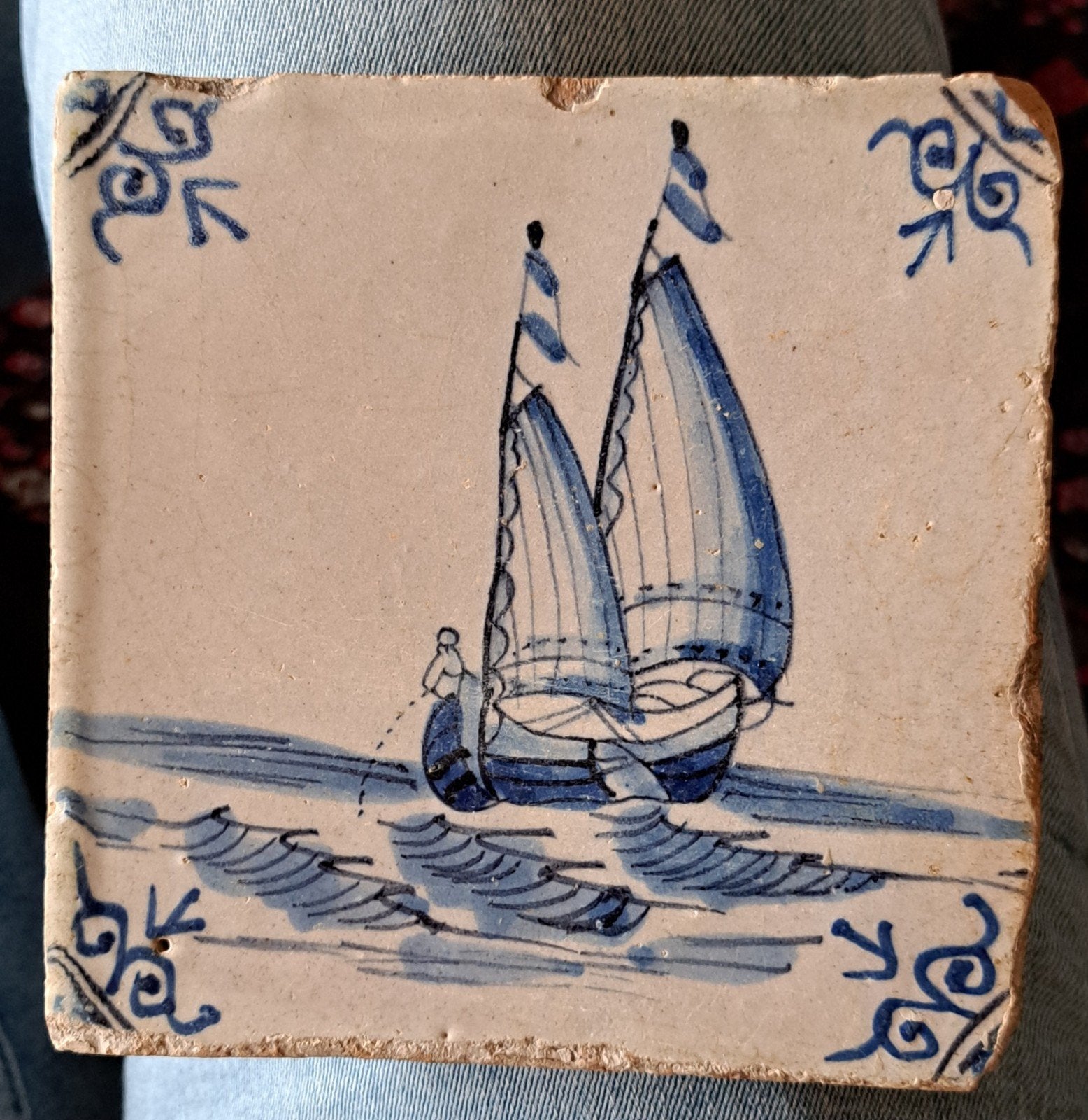 Mooie en unieke 17e eeuwse tegel, Antiek en Kunst, Ophalen of Verzenden
